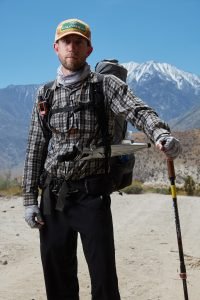 PCT People Project photo with Chris Dumler standing in front of Mt San Jacinto