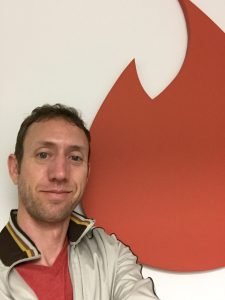 photo of chris dumler at the tinder main office